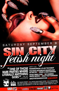 Sin City Fetish Night — Saturday, September 8th at The Electric Owl